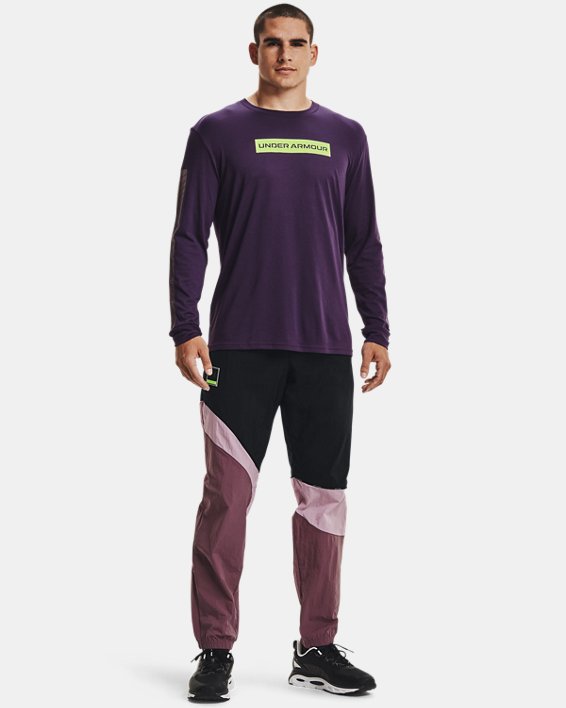 男士UA 21230 Swerve長袖T恤, Purple, pdpMainDesktop image number 2
